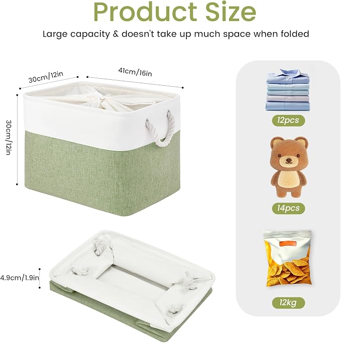 16x12x12 In Foldable Fabric Large Storage Bins - Image 5
