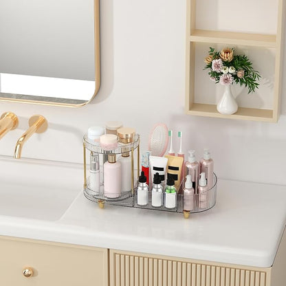 Makeup Organizer Countertop for Vanity, Rotating Perfume Tray - Image 5