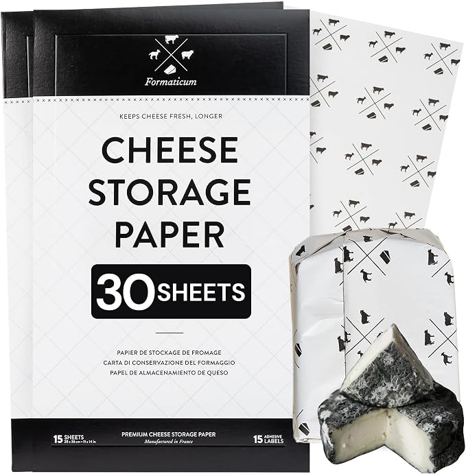 Formaticum Cheese Storage Wax Coated Paper, Keep Cheese or Charcuterie Fresh by Formaticum