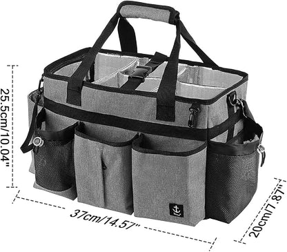 Large Cleaning Caddy Bag Built-in Sturdy Support Board, Cleaning Organizer - Image 4