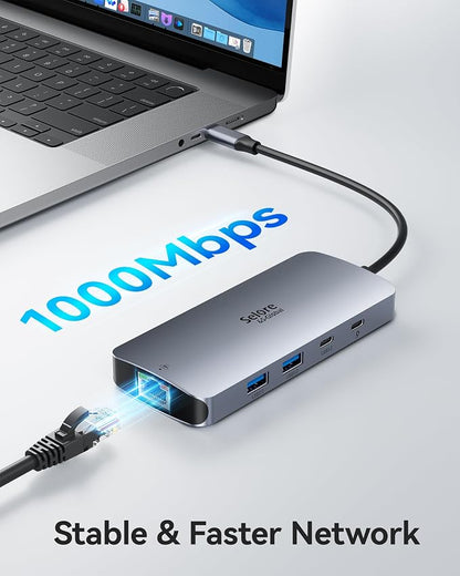 USB C Docking Station Dual Monitor, Selore Docking Station 3 Monitors Triple 4K - Image 5