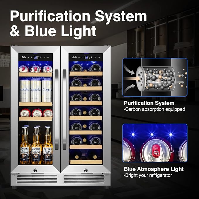 24-Inch Dual Zone Wine and Beverage Refrigerator - Image 5
