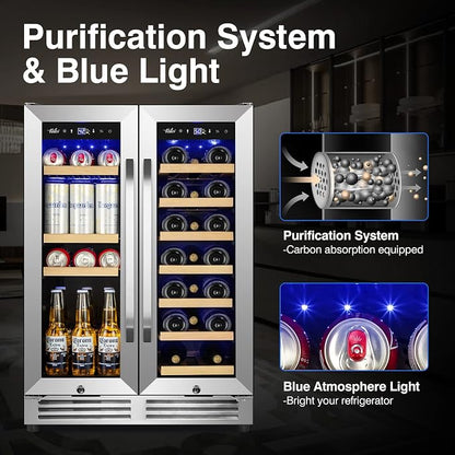 24-Inch Dual Zone Wine and Beverage Refrigerator - Image 5
