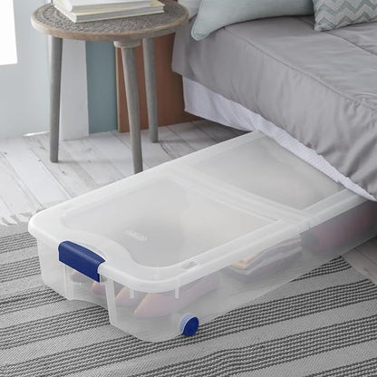 66 Quart Clear Underbed Storage Container, Stackable Bin - Image 6