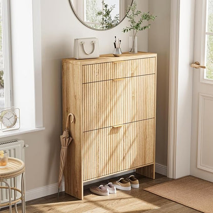 Fluted Shoe Cabinet Storage - Image 9