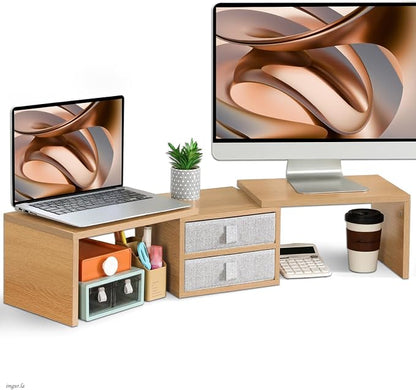 TEAMIX 42 inch Dual Monitor Stand Riser by TEAMIX