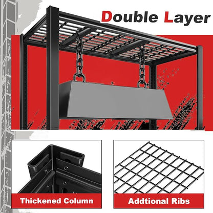 72H Storage Shelves Heavy Duty, 2800 LBS Garage Storage Shelves, 5-Tier - Image 6