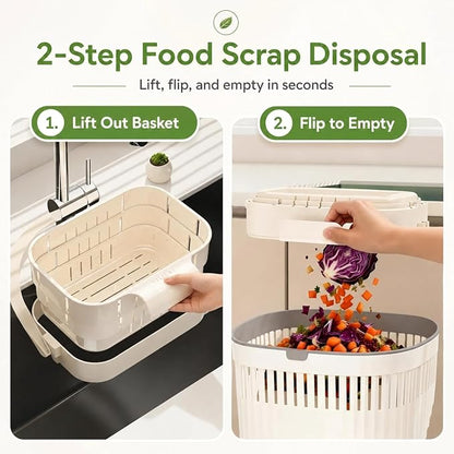 Foldable Hanging Sink Drain Basket Stretchable Kitchen Colander | Space Saving - Image 4