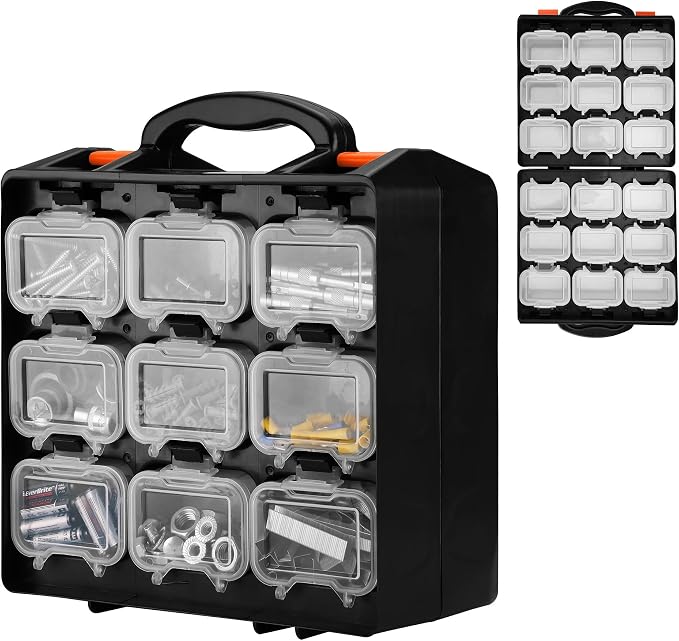 ValueMax Small Parts Organizer Box, Double-Sided Tool Box by WORKPRO