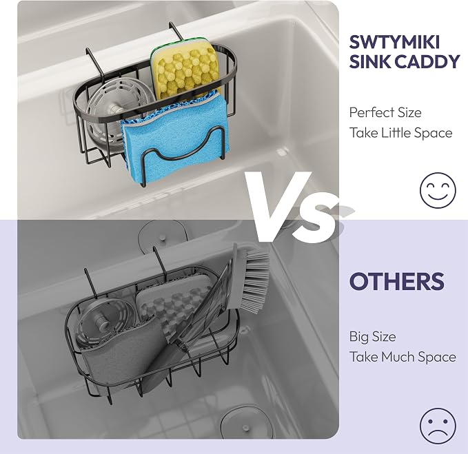 SWTYMIKI Sponge Holder for Kitchen Sink - Image 4