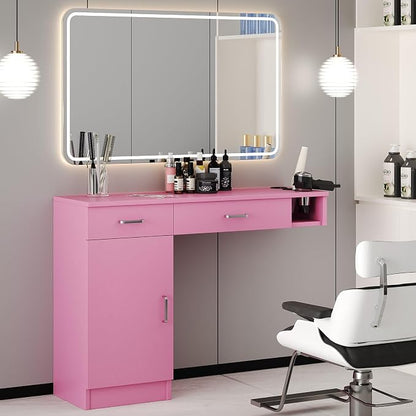 4ever2buy Salon Stations for Hair Stylist, Wall Mount Barber Station by 4ever2buy