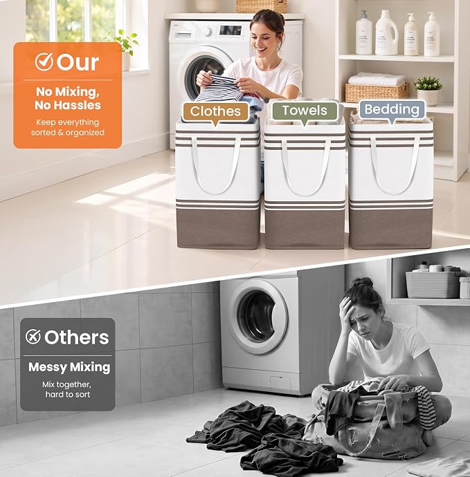 TranquilRelax 3-Pack Laundry Basket - Image 6
