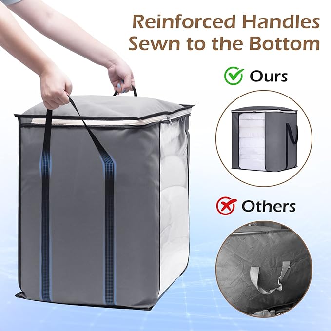 SLEEPING LAMB 120L Extra Large Blanket Storage Bags Breathable Clothes Storage - Image 8