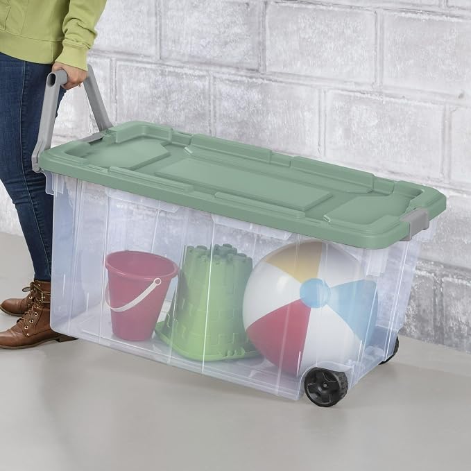 Extra Large Storage Bin, 40 Gallon Wheeled Plastic Storage Container - Image 5