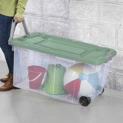 Extra Large Storage Bin, 40 Gallon Wheeled Plastic Storage Container - Image 5