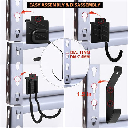 Wallmaster Boltless Shelving Hook Organizer Kit, Garage Heavy Duty Tool Storage - Image 6