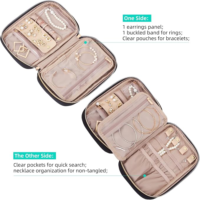 NISHEL Travel Jewelry Case, Holiday Organizer - Image 3