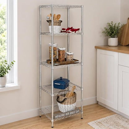 5-Tier Deep Shelf, 250 lb/Shelf, mixing bowls and bulk food containers - Image 2