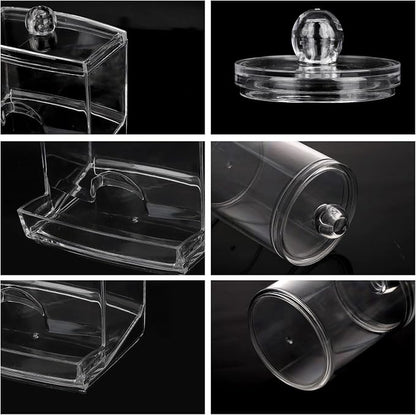 Tbestmax 4 Pack Qtip Holder Bathroom Container, 10/7oz Plastic Cotton - Image 7