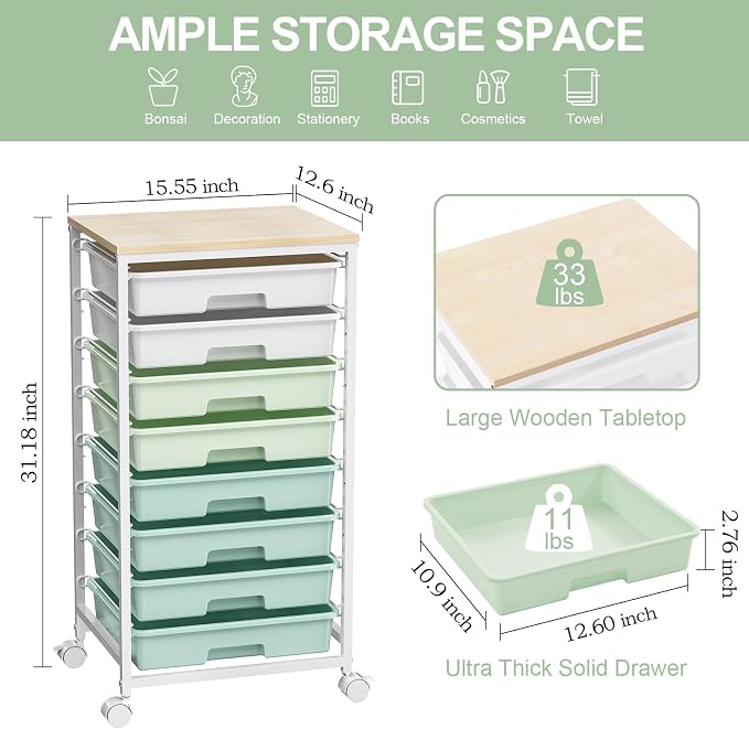 Rolling Storage Utility Cart Organizers - Image 2