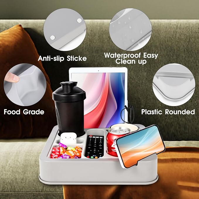 Couch Cup Holder Bed Caddy Couch Caddy Couch Tray Cup Holder - Image 5