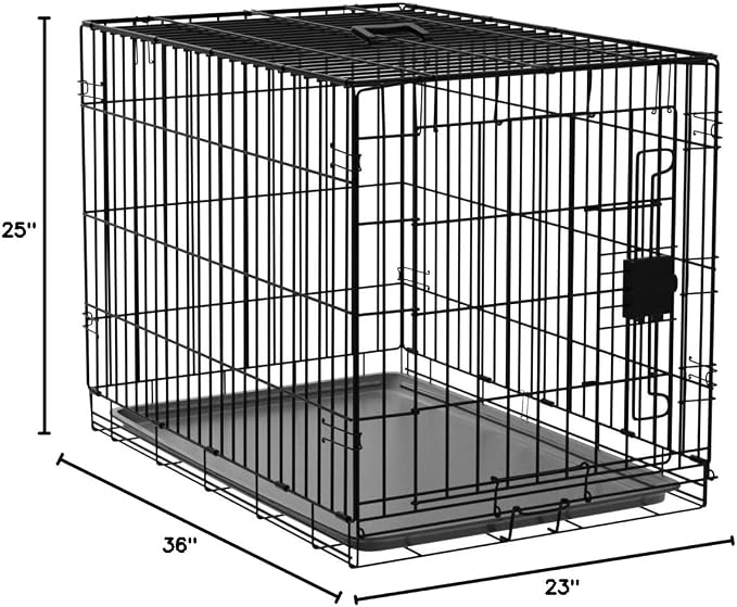 Amazon Basics Durable, Collapsible, Portable Metal Wire Dog Crate - Image 5