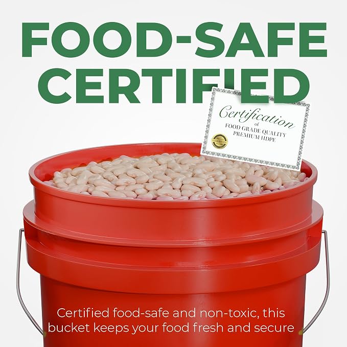 5-Gallon Red Bucket Pail Container - Image 3