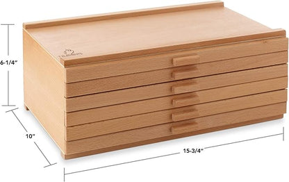 7 Elements 10 Drawer Wooden Artist Storage Supply Box - Image 7