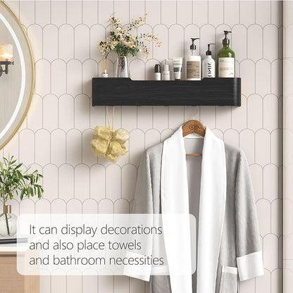 Coat Rack Wall Mount with Hidden Hooks Modern Key Holder Wood Entryway Hook - Image 6