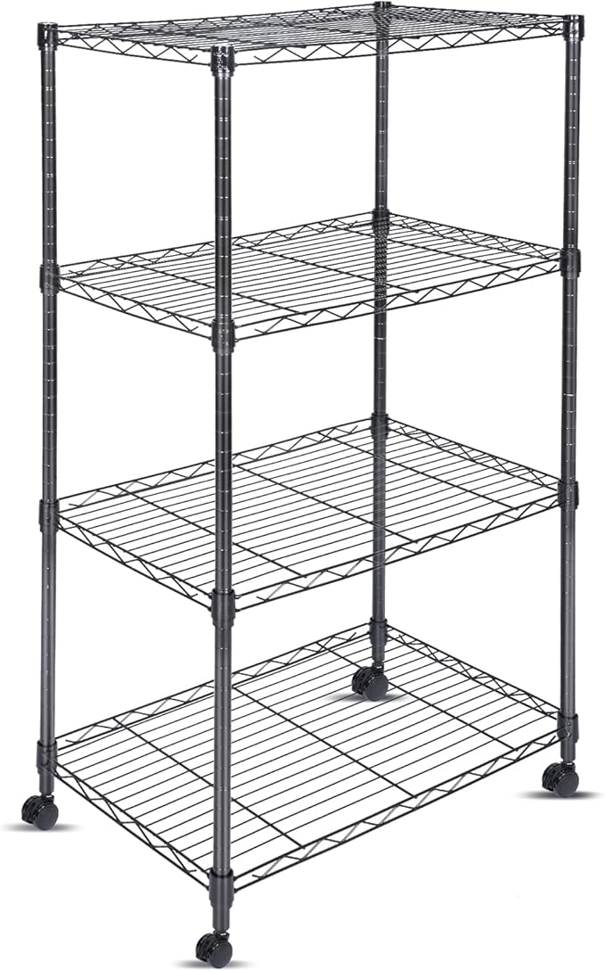 Whitmor 4 Tier Shelving Unit, Adjustable Storage Shelves by Whitmor