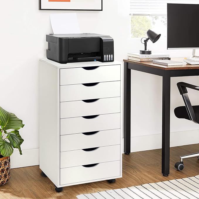TUSY 7 Drawer Storage Organizer on Wheels, Mobile File Cabinet - Image 2