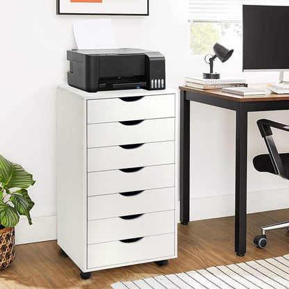 TUSY 7 Drawer Storage Organizer on Wheels, Mobile File Cabinet - Image 2