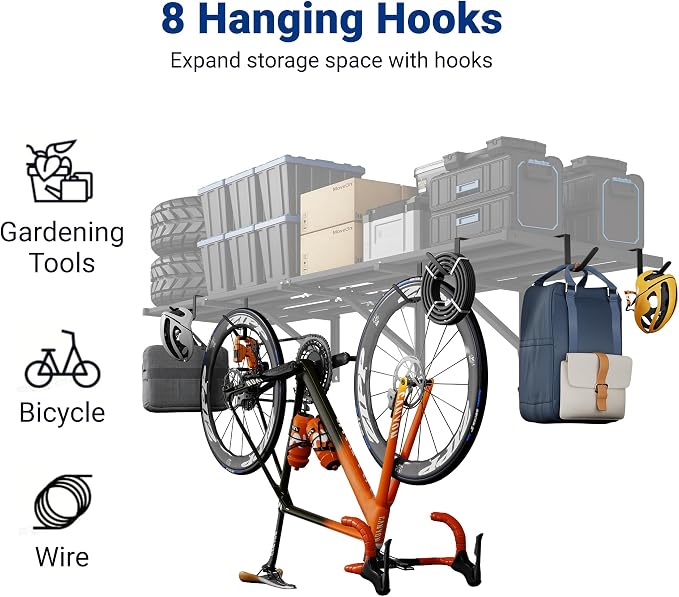 FLEXIMOUNTS 2-Pack 2x6ft Heavy Duty Garage Wall Shelving, 800lbs Capacity - Image 3