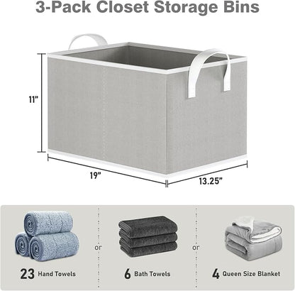 Closet Storage Bins, Fabric Closet Organizers and Storage Basket - Image 7