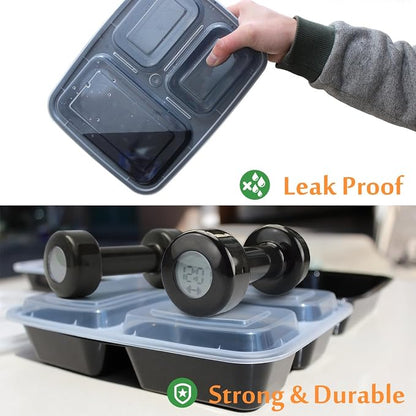 Enther Meal Prep Containers 36oz 3 Compartment - Image 7
