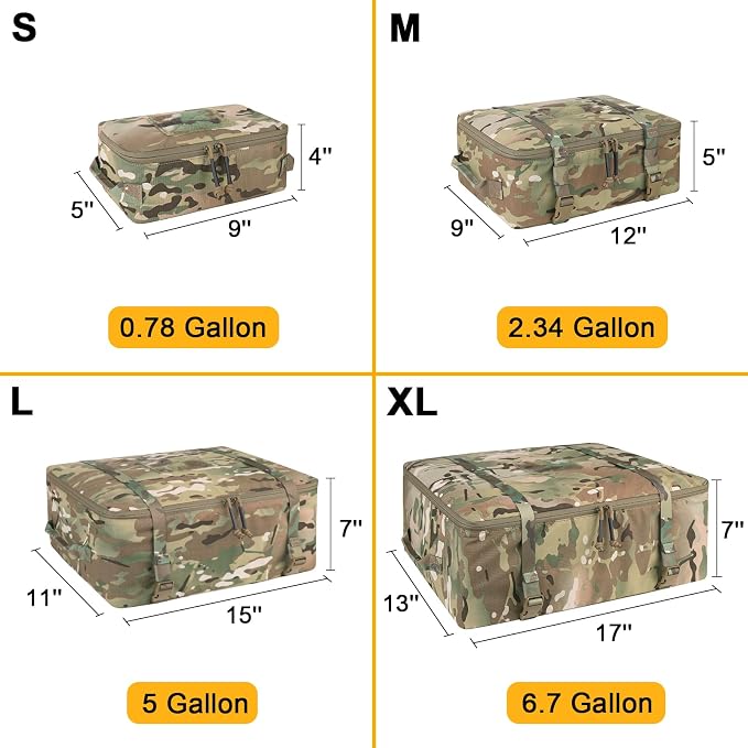 PETAC GEAR 4 PCS Tactical Modular Packing Cubes - Image 3