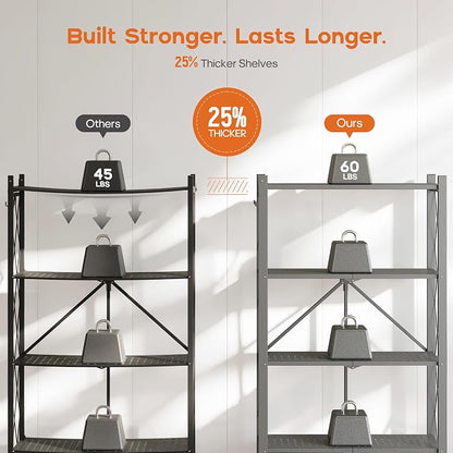 Fenbeli Foldable Shelves with Wheels - Image 4