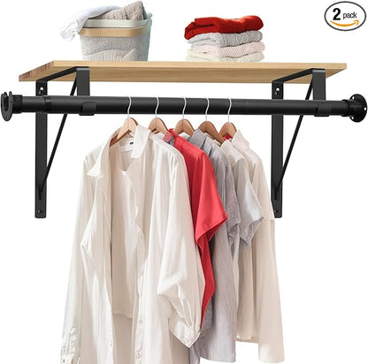 Closet Rod, 17 to 87 Inch Closet Rods 1.3 Inches Heavy Duty Closet Rod by Anndason