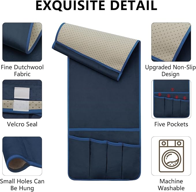 TV Remote Control Holder Couch Caddy, Non-slip Bedside Caddy Organizer - Image 5