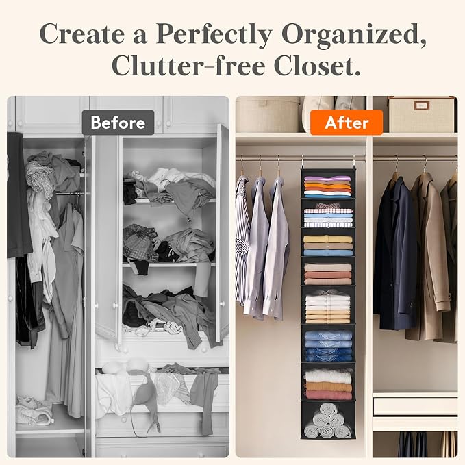 Lifewit 8 Tier Hanging Closet Organizer and Storage - Image 7