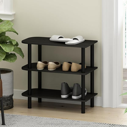 Furinno Turn-N-Tube Shoe Rack, 3-Tier Narrow Shoe Organizer, Shoe Rack Storage by Furinno-FitsYourSpaceFitsYourBudget