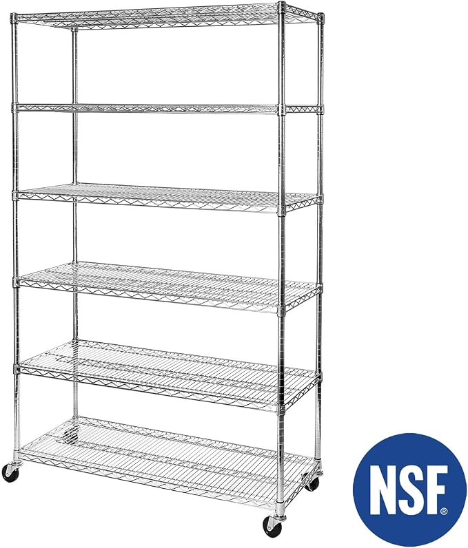Seville Classics UltraDurable Heavy Duty NSF Solid Steel Wire Rack Storage Unit - Image 9