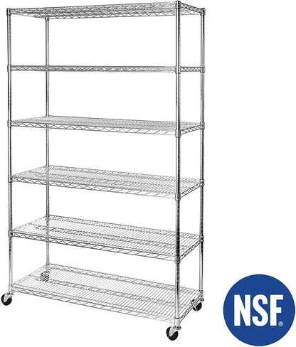 Seville Classics UltraDurable Heavy Duty NSF Solid Steel Wire Rack Storage Unit - Image 9