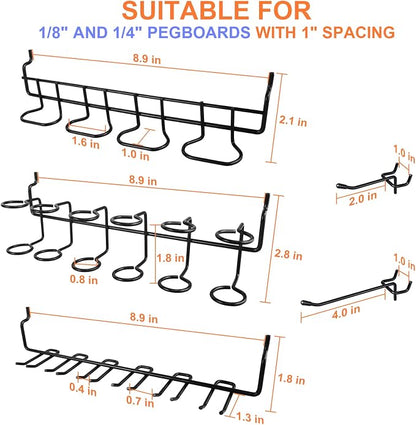 16 Pack Pegboard Utility Hooks, Peg Board Holders & Rack - Image 4
