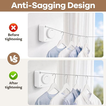Telescopic Clothes Line, Adjustable Indoor Outdoor Drying Line, Portable - Image 5