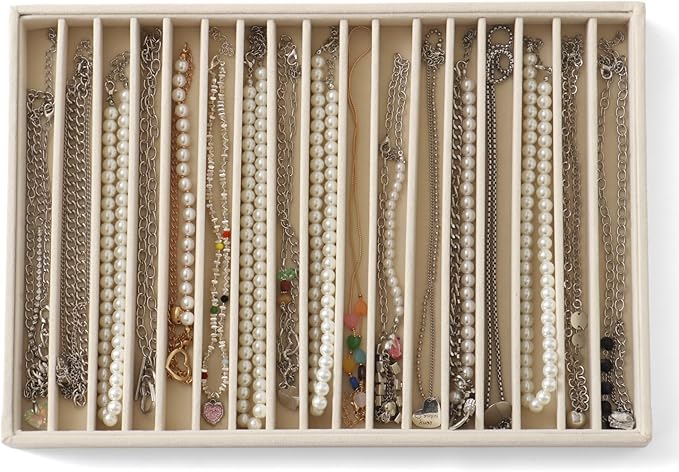 Large Jewelry Organizer for Drawer Insert Velvet Stackable Jewelry Trays for by Unknown