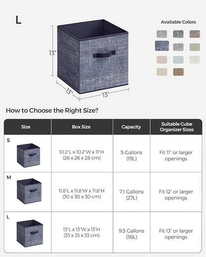 SONGMICS Storage Cubes, 13-Inch Non-Woven Fabric Bins - Image 4