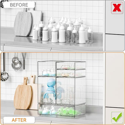 Yieach 6 Set Clear Baby Bottle Organizer - Image 6