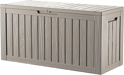 80 Gallon Deck Box, Resin Outdoor Indoor Waterproof Storage Box, Lockable - Image 5