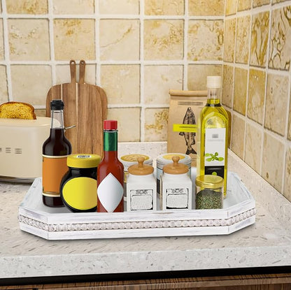 MAONAME Wood Serving Tray, Farmhouse Wooden Tray - Image 4